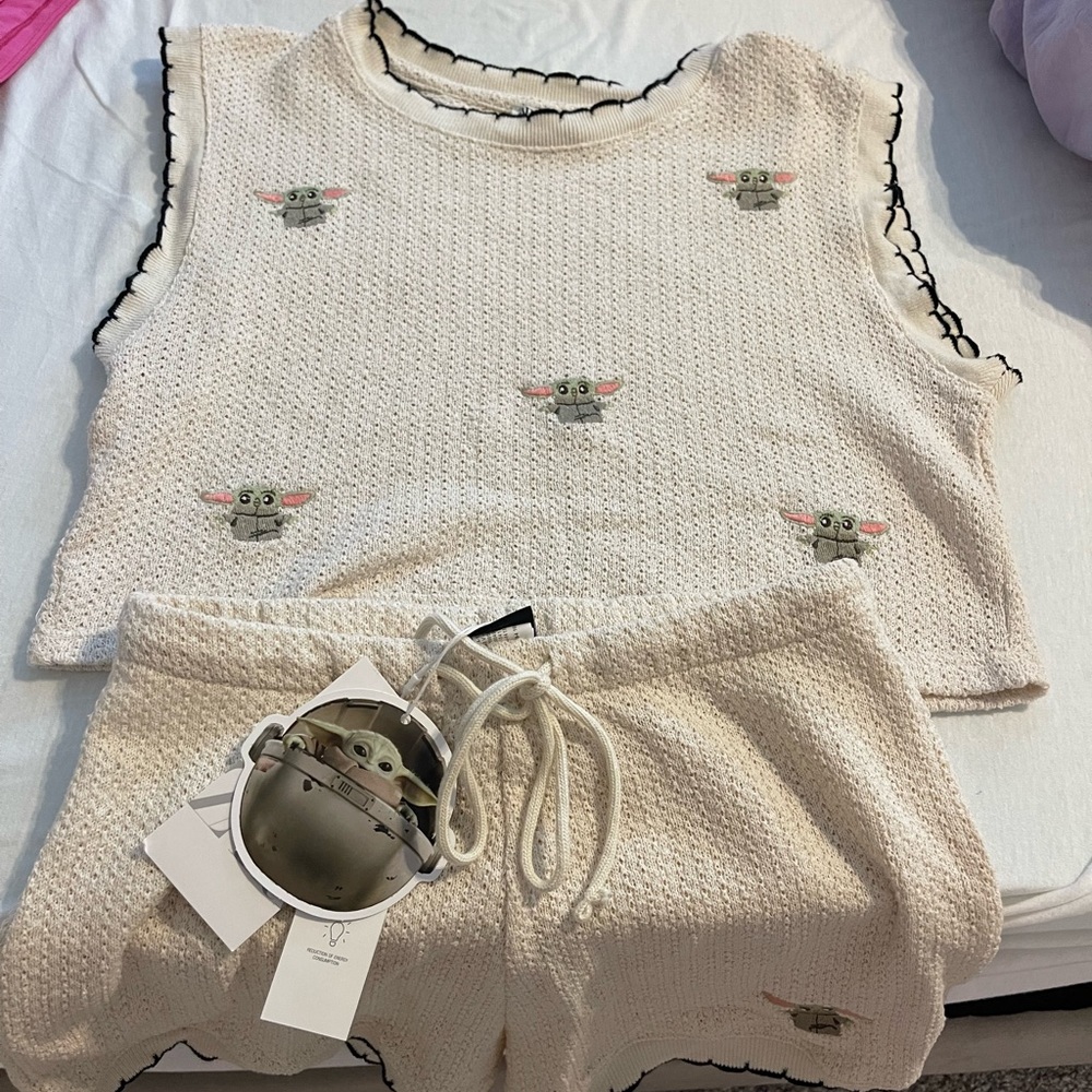 Zara baby yoda womens set size small